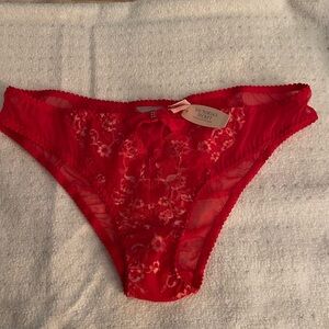 Victoria’s Secret Red Lace Panty Size: Large